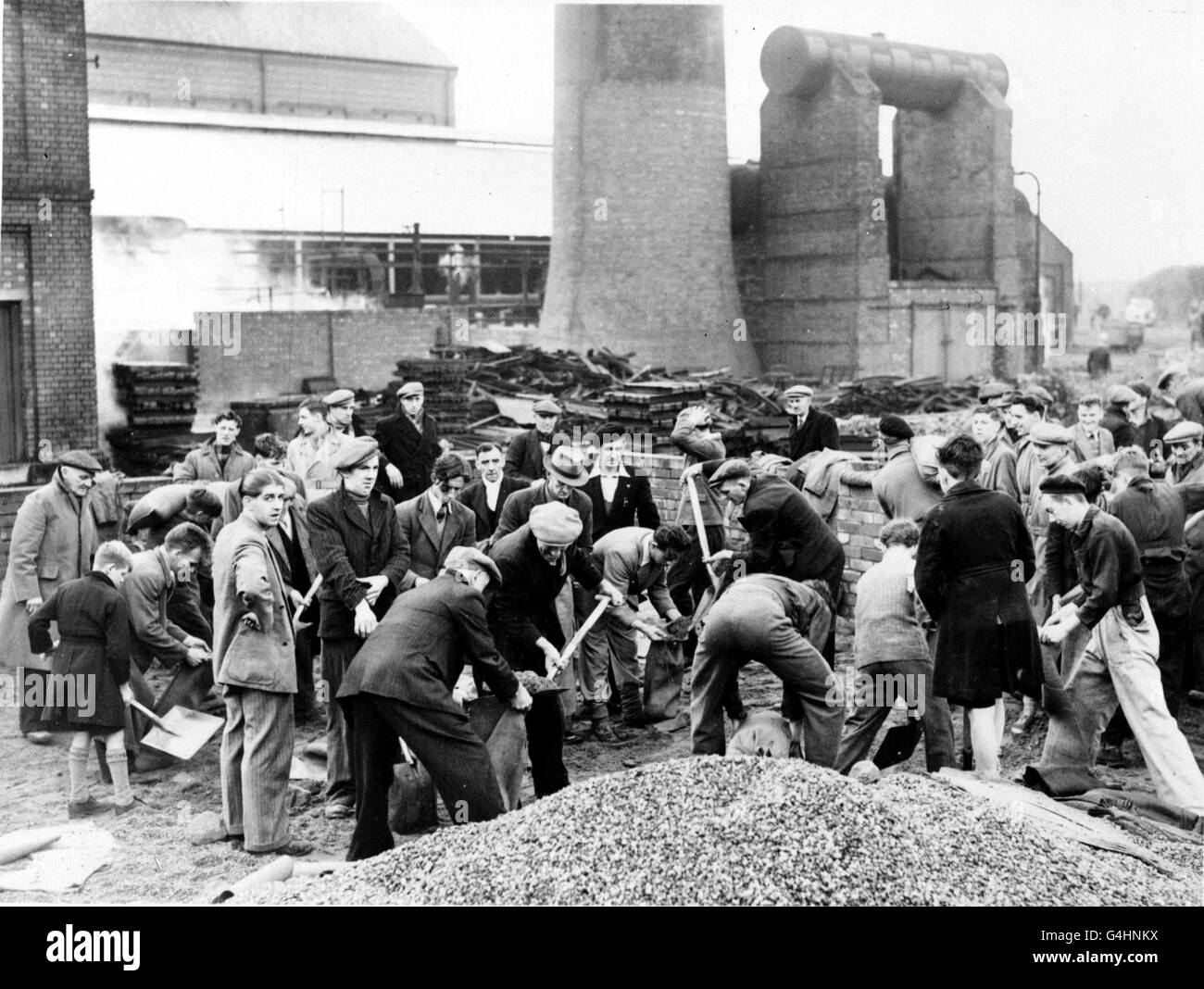 Creswell Colliery fire. Stock Photo