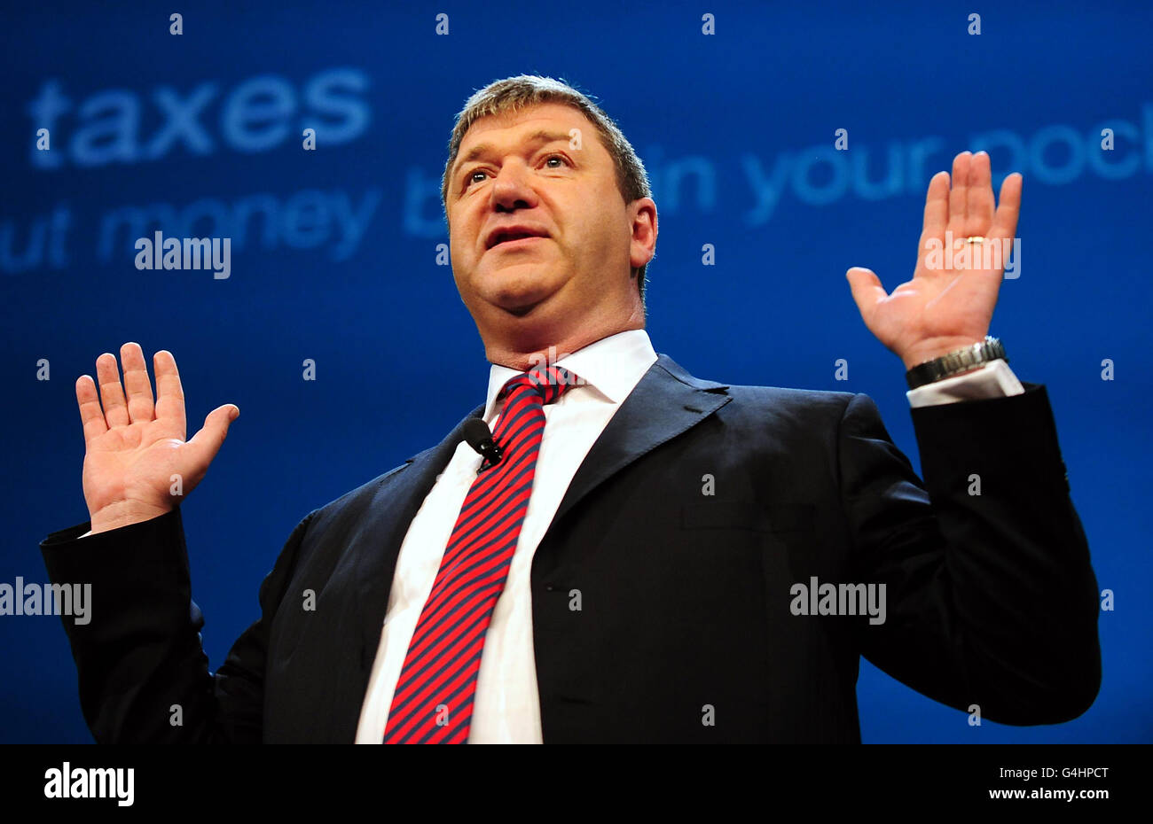 Orkney and Shetland MP Alistair Carmichael speaks at the Liberal Democrats annual party conference at the ICC in Birmingham. Stock Photo