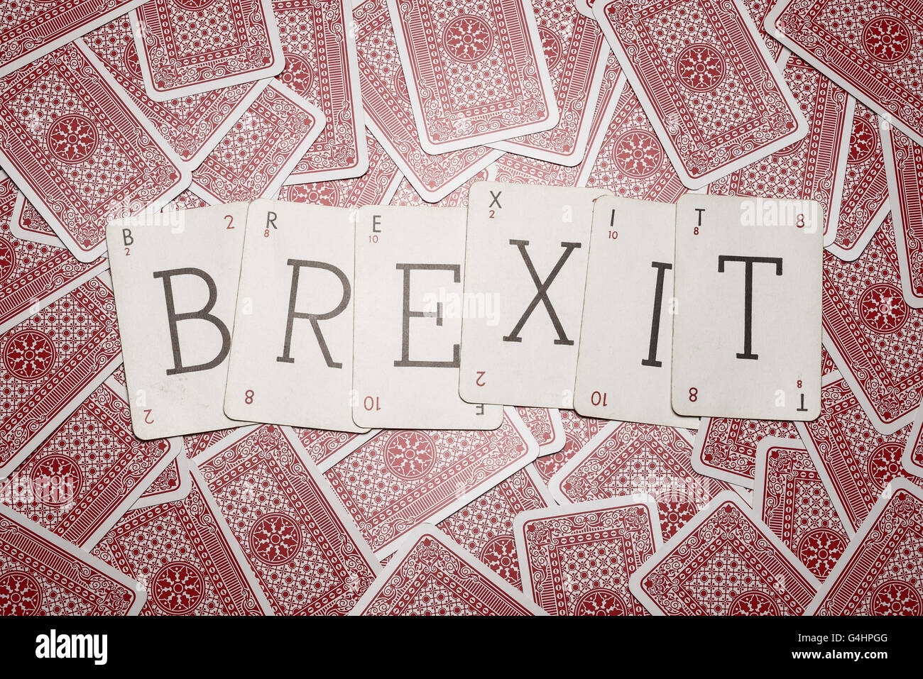 Still life studio concept image for the UK referendum on membership of the EU Stock Photo