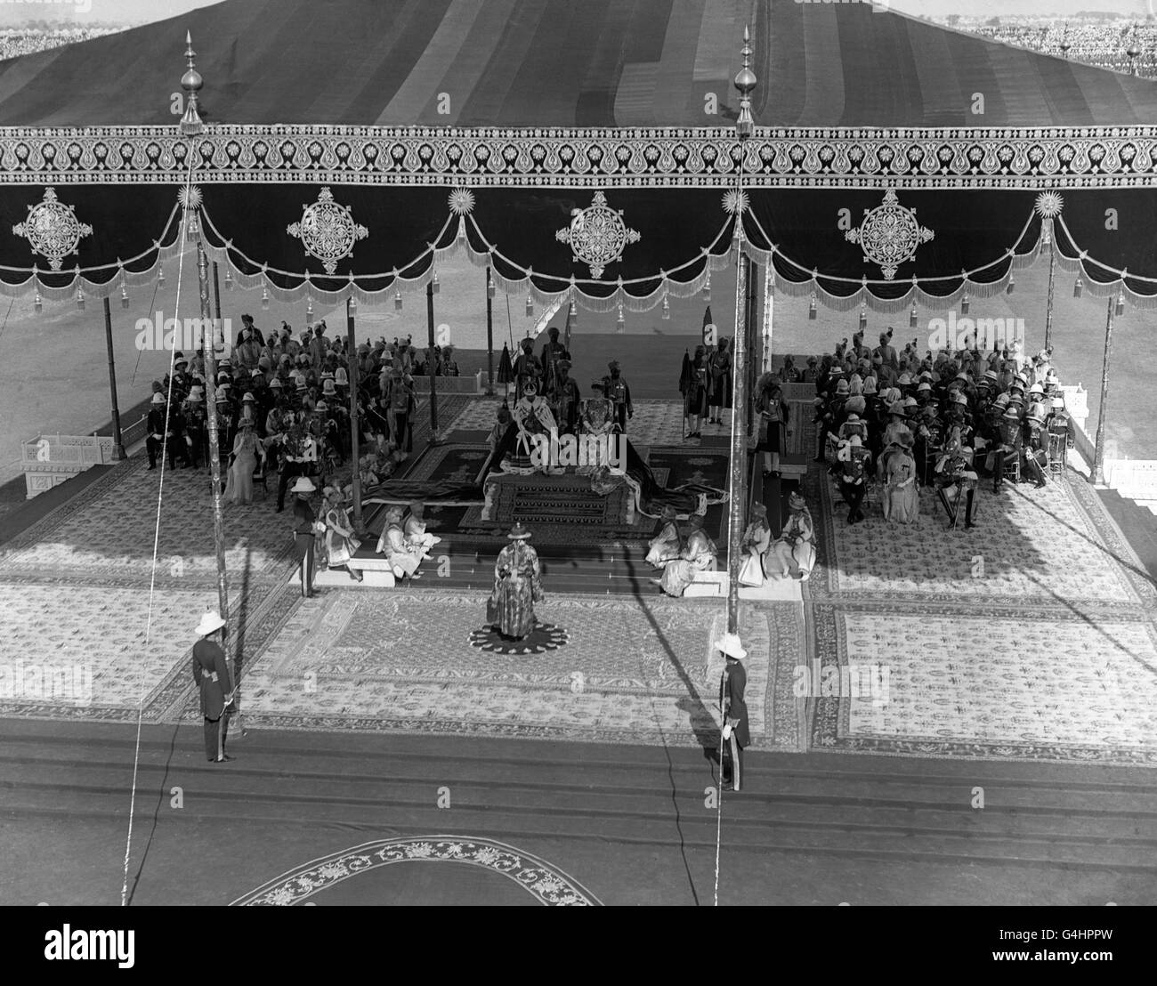 King George V Coronation - Delhi Durbar Stock Photo