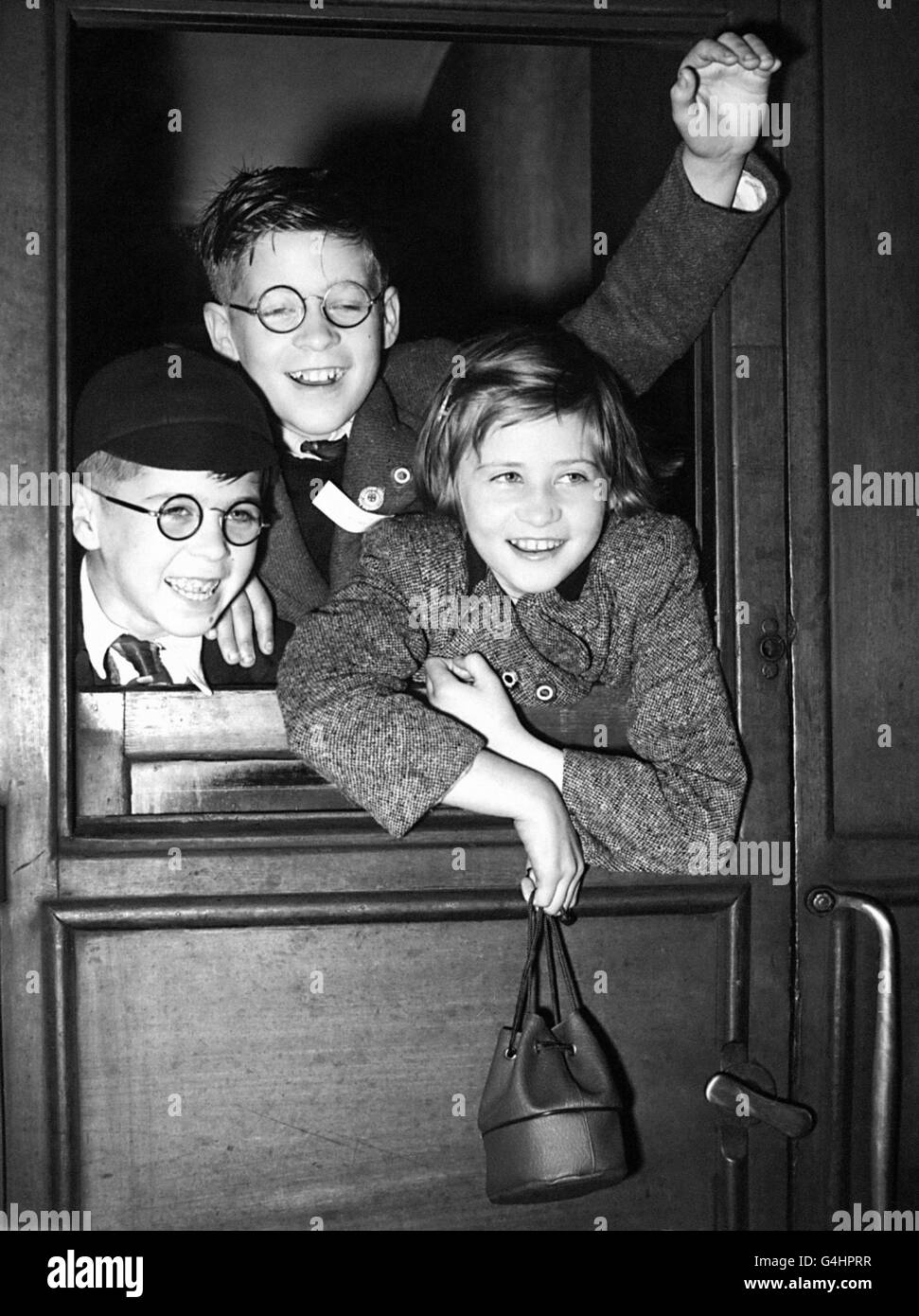 Travel - Children Migrants - 1950 Stock Photo