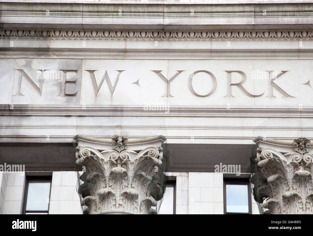 The exterior of a building in Lower Manhattan (New York City). Stock Photo