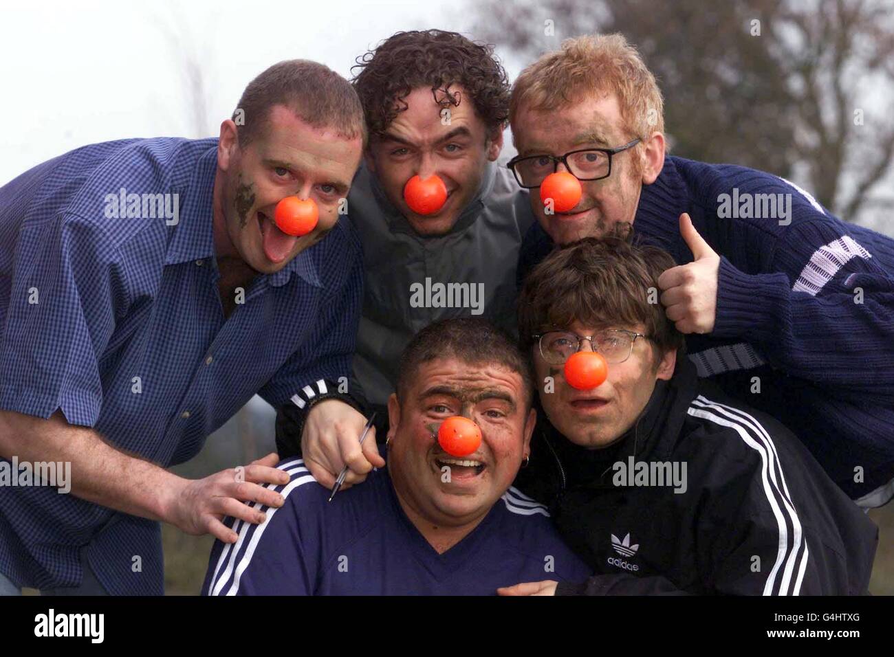 Comic Relief TFI stars and Gazza Stock Photo