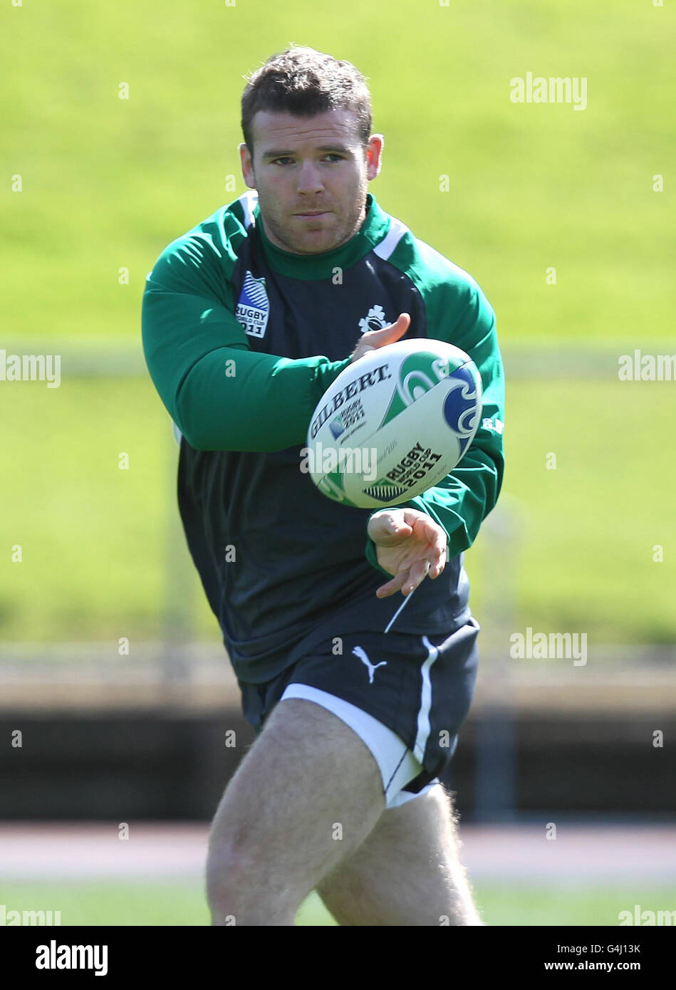 Rugby Union - Rugby World Cup 2011 - Ireland Training Session - Mount Smart Athletics Arena. Ireland's Gordon D'Arcy during training at Mount Smart Athletics Arena, Auckland, New Zealand. Stock Photo