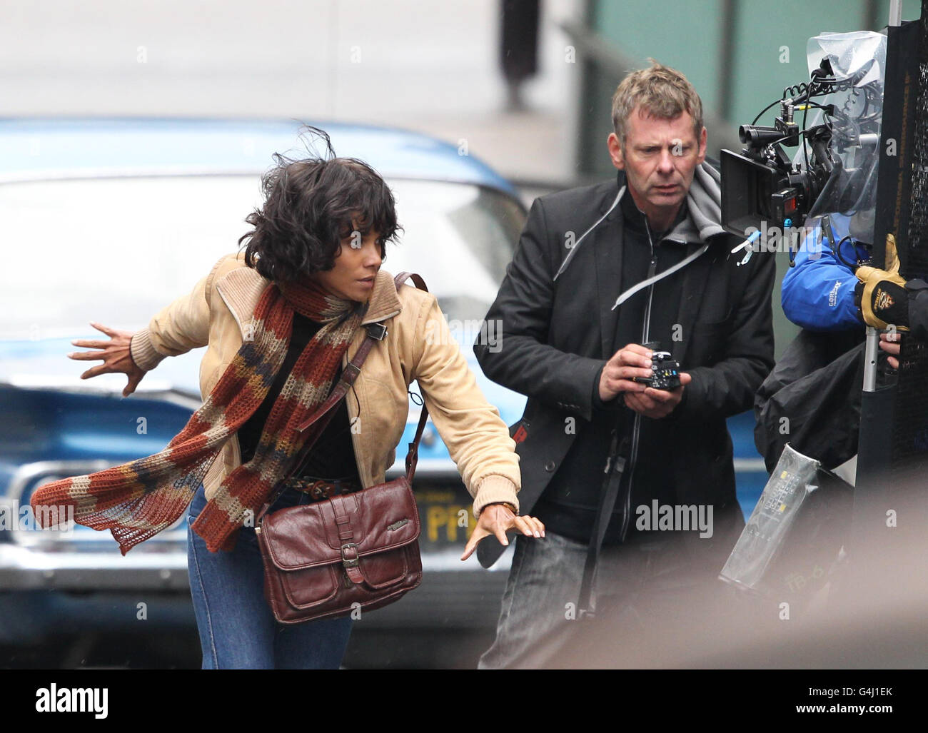 Halle Berry on the set of her new film Cloud Atlas, which is currently