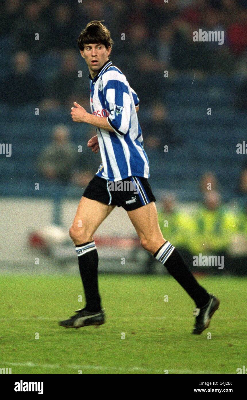 Sheffield Wednesday's Petter Rudi in action during the Premiership match against Derby County at Hillborough. Stock Photo