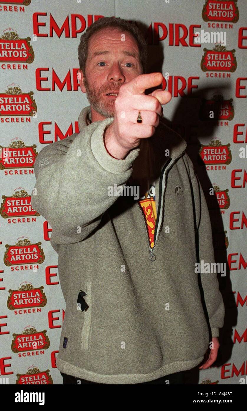 Peter Mullan, star of the Glasgow-based Ken Loach film 'My Name Is Joe', at the Empire Film Awards in London where he was named Best British Actor. Stock Photo