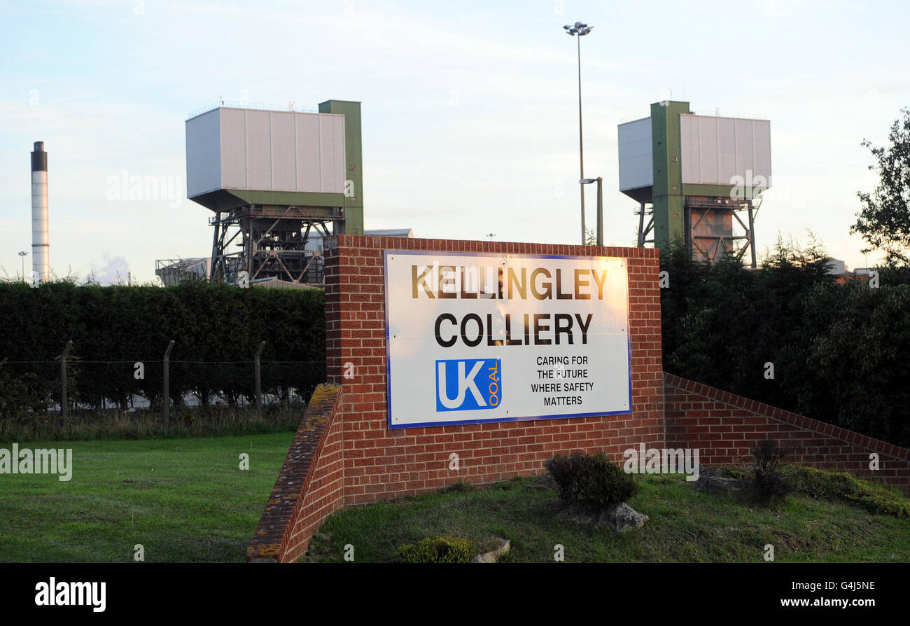 A general view of the Kellingley Colliery in Knottingley, where two