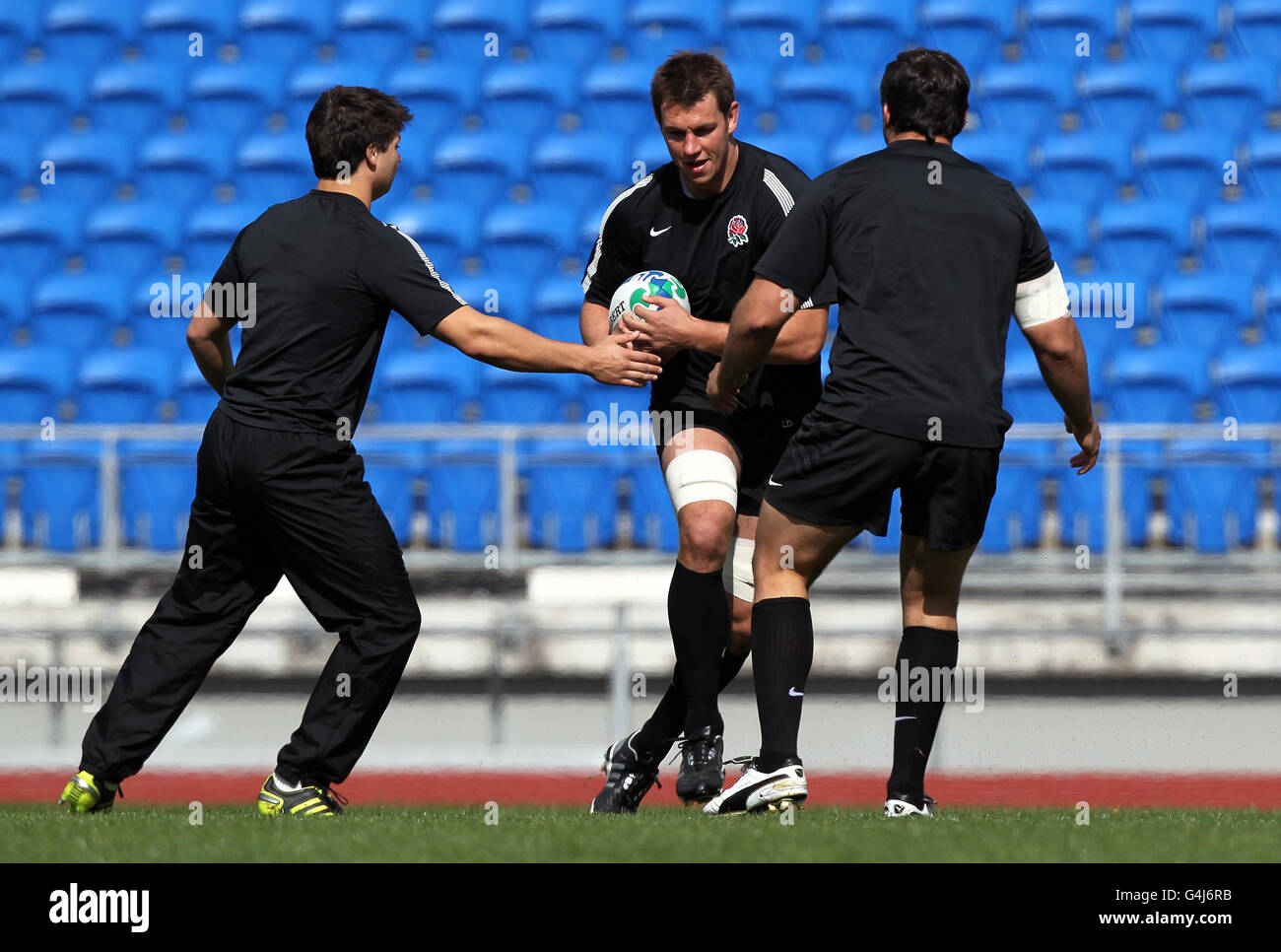Louis deacon training session trusts stadium hires stock photography
