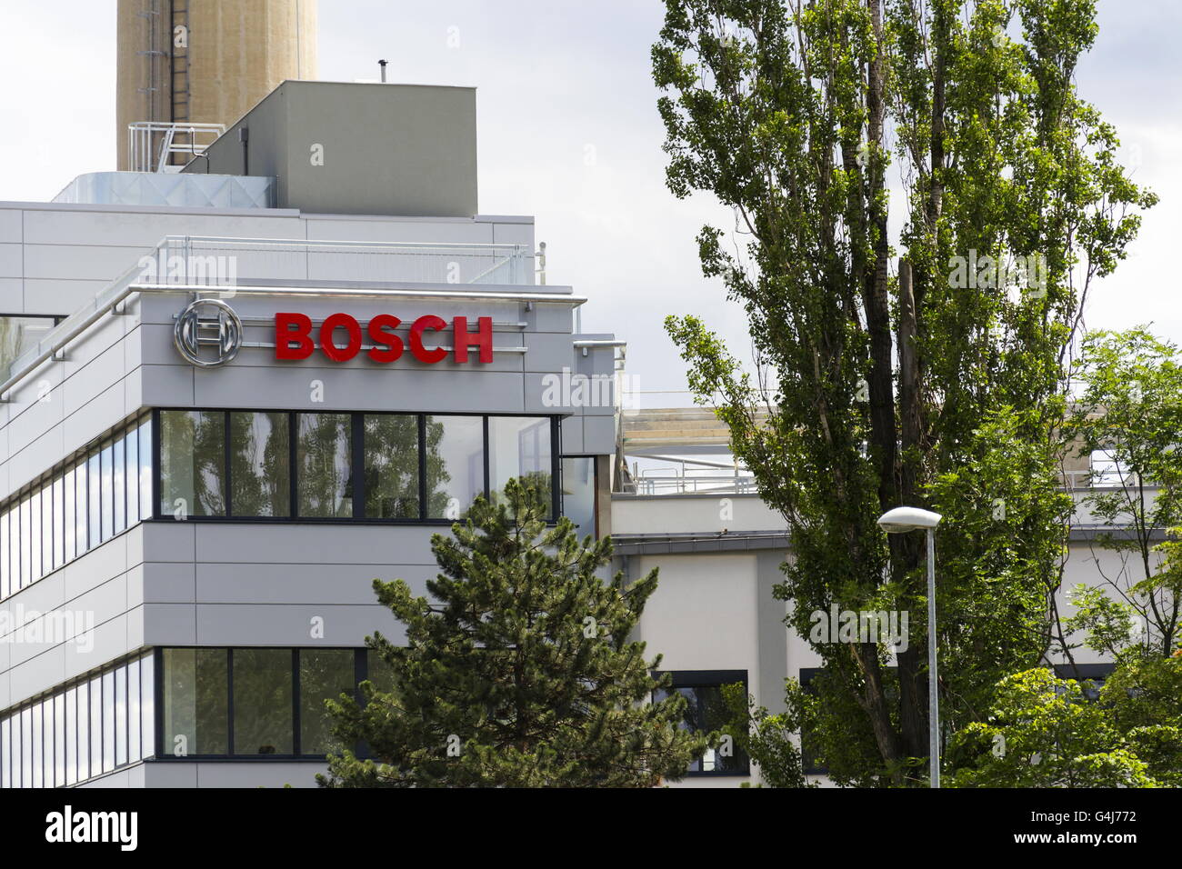 Bosch logo on the building of new Czech headquarters on June 18, 2016