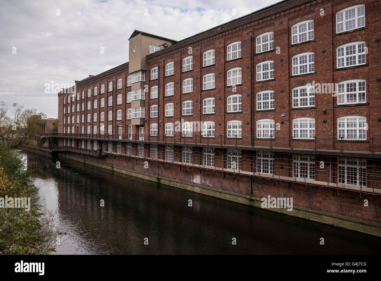 Industrial heritage at Rowntree Wharf, York, GB imposing,19thC flour