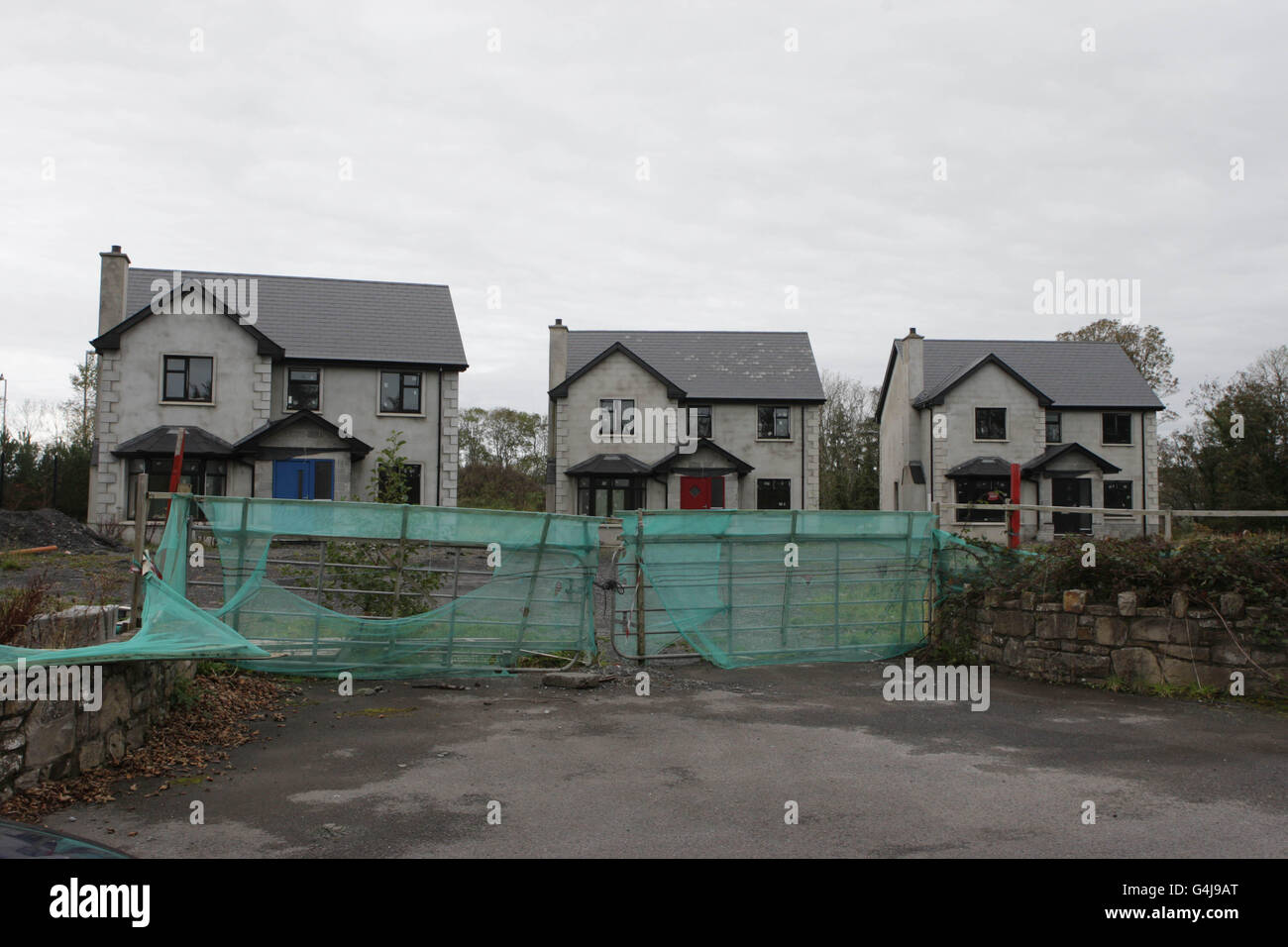 An unfinished housing development in Ballyshannon in Co Donegal Stock