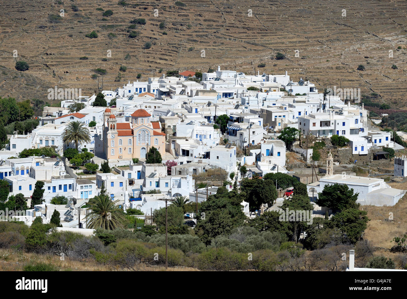 Pyrgos village in Tinos island, Greece Stock Photo Alamy
