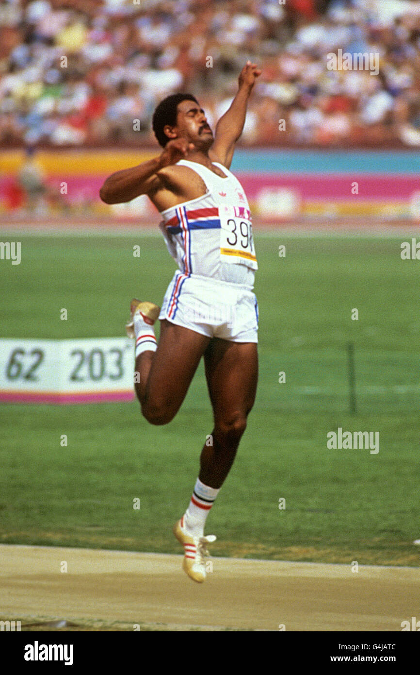 Athletics - Los Angeles Olympic Games 1984 - Decathlon Stock Photo - Alamy