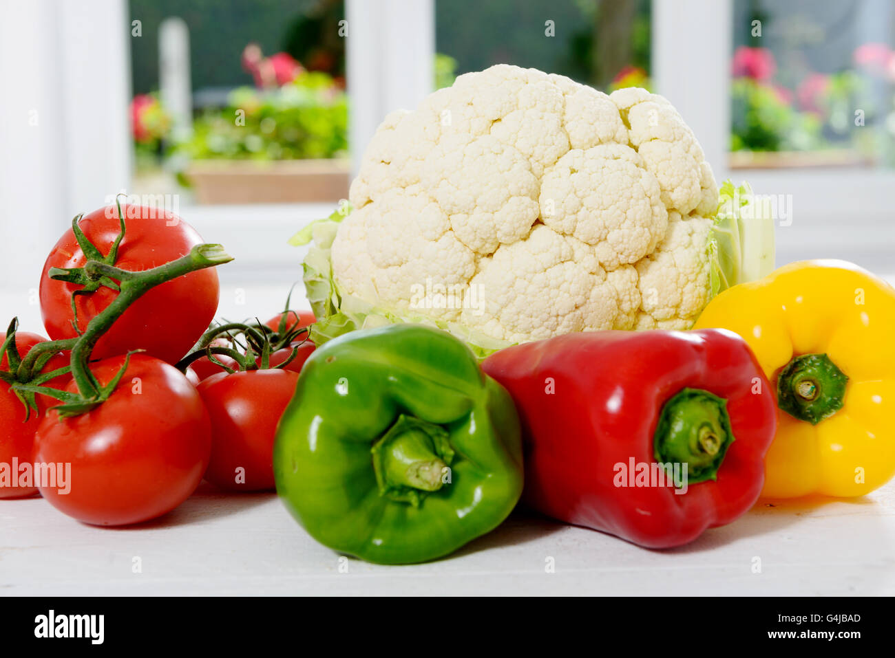 an assortment of fresh vegetables Stock Photo Alamy