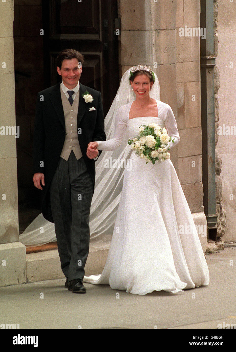 Royalty - Lady Sarah Armstrong-Jones and Daniel Chatto Wedding - St Stephen Walbrook Church Stock Photo