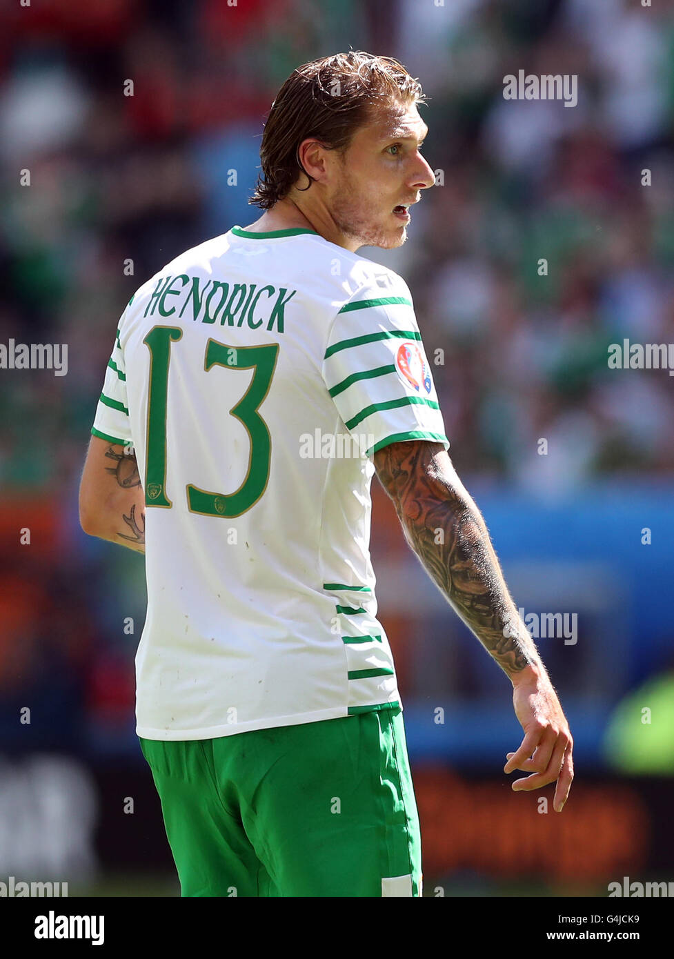 Republic of Ireland's Jeff Hendrick during the UEFA Euro 2016, Group E ...