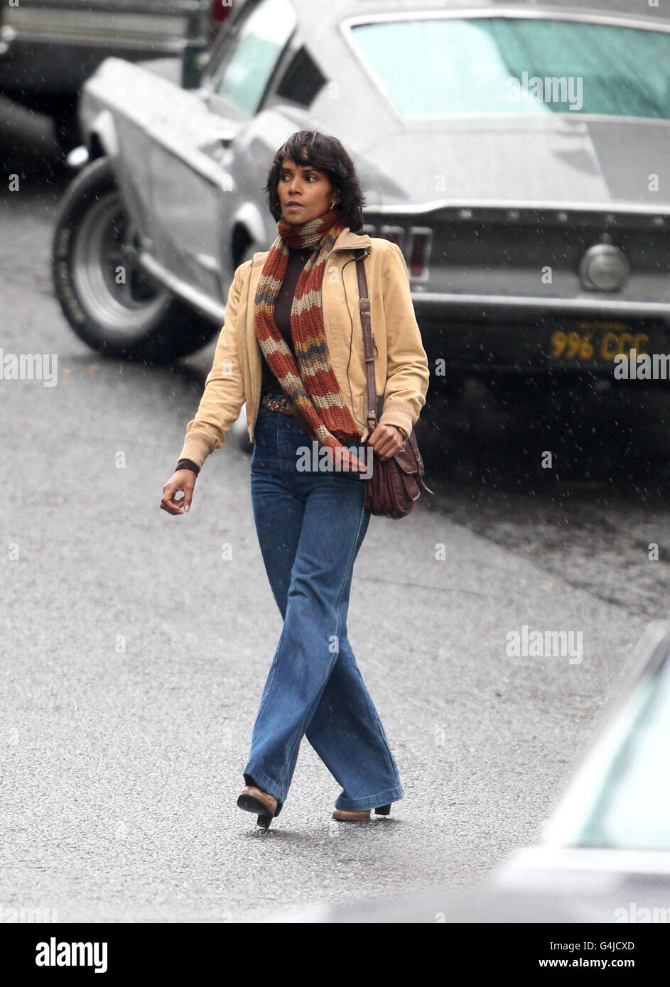 Halle Berry on the set of her new film Cloud Atlas which is currently
