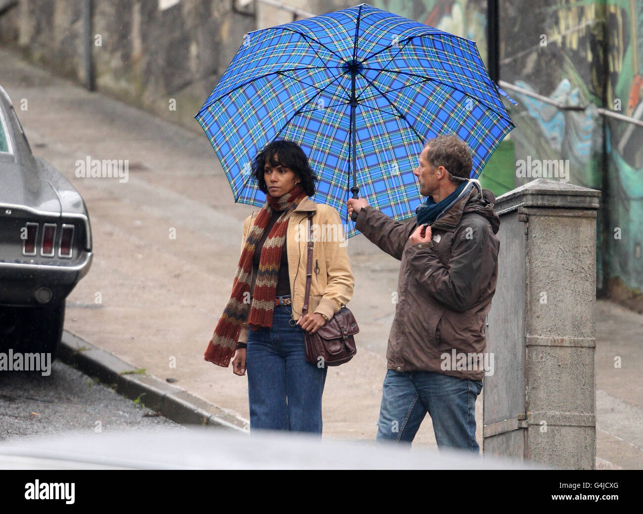 Halle Berry on the set of her new film Cloud Atlas which is currently