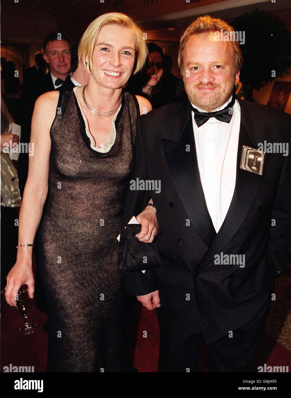 Celebrity chef Anthony Worrell Thompson, accompanied by his wife, arrive at Grosvener House Hotel for the the Carlton london Restaurant Awards. Stock Photo