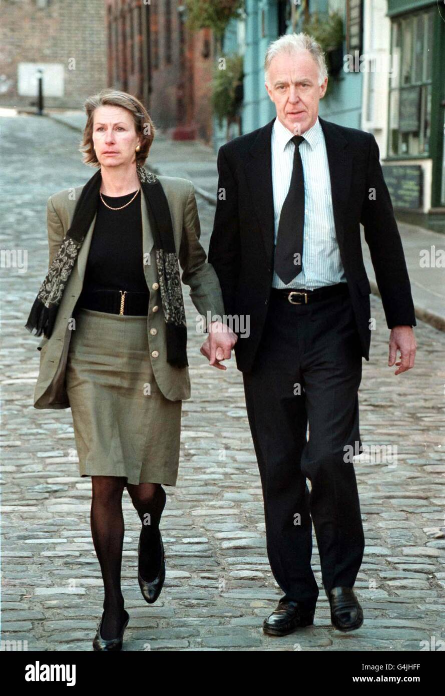 Malcolm and Liz Taylor arrive at the Guildhall in Windsor, Berkshire for an inquest into the death of their 15-year-old Eton schoolboy son Nicholas, who was found hanging in his room at the top public school, where Princes William and Harry are pupils. * The boy was found dead in Baldwins Bec House at the Berkshire school. Stock Photo