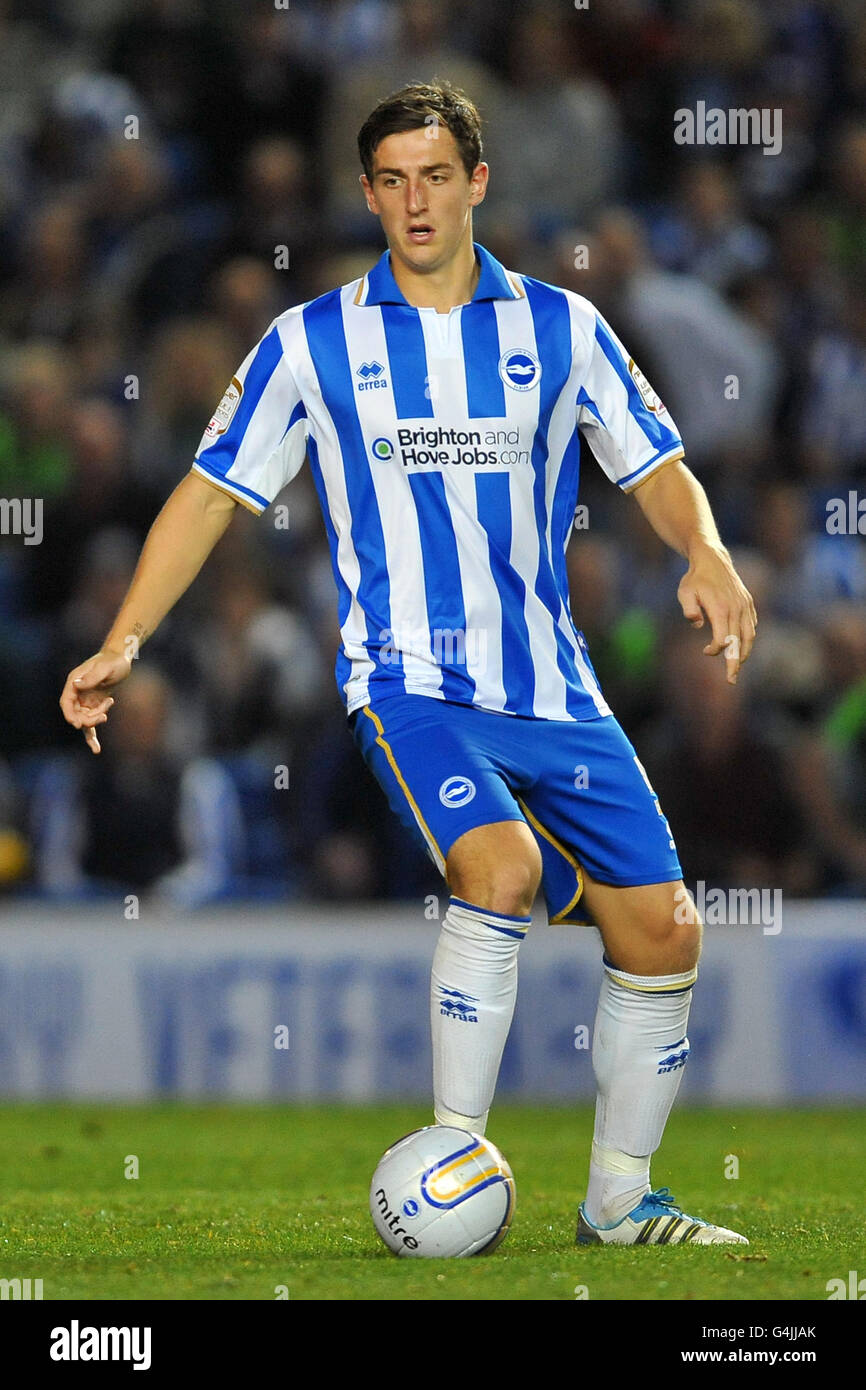 Soccer - npower Football League Championship - Brighton and Hove Albion v Leeds United - AMEX Stadium. Lewis Dunk, Brighton and Hove Albion Stock Photo