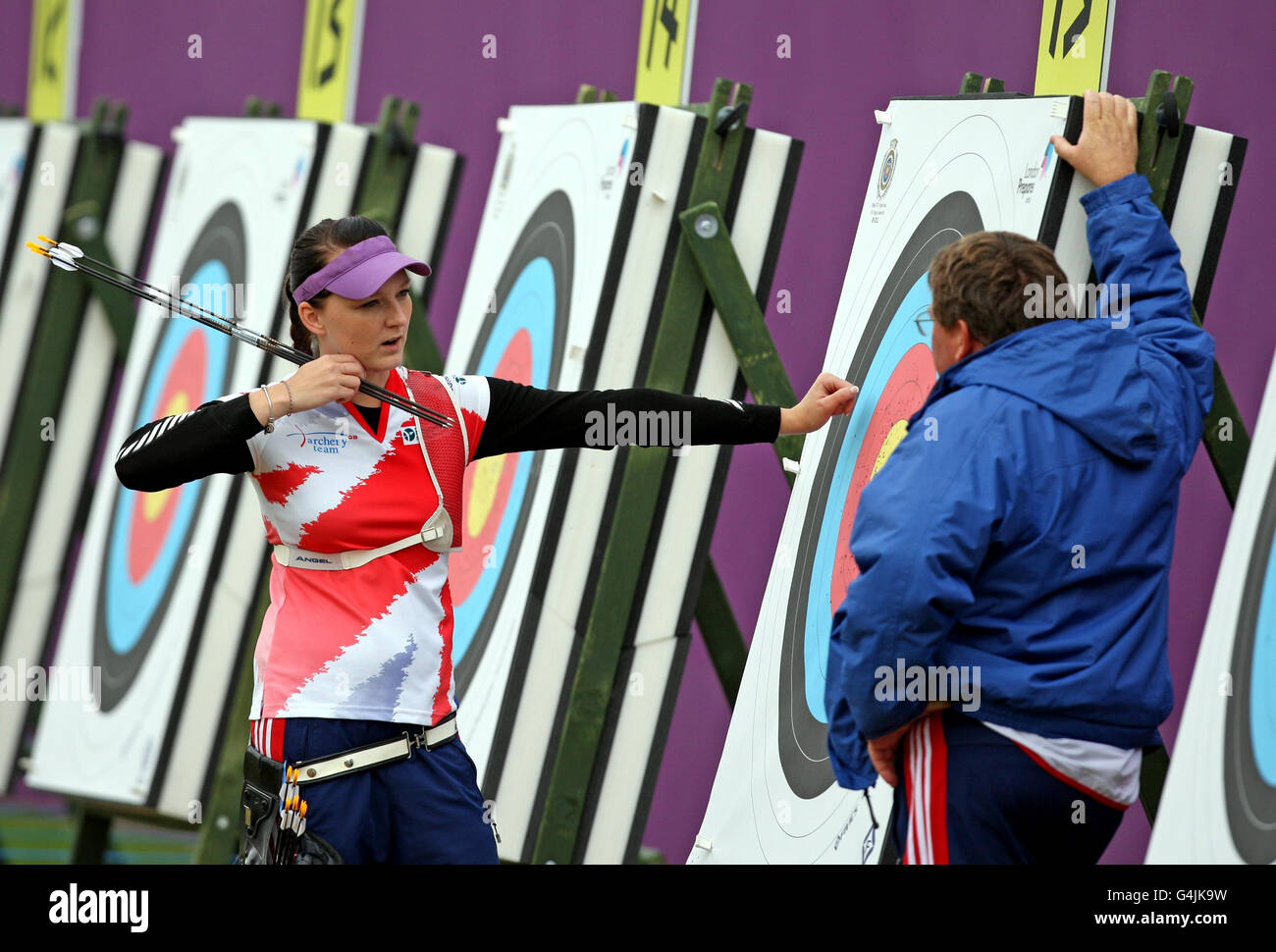 Archery London Olympic Games 2012 Test Event Day One Lord's Cricket Ground Stock Photo Alamy