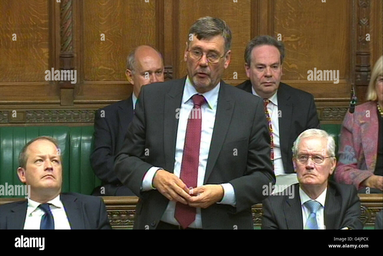 Former Defence Secretary Bob Ainsworth speaks in the House of Commons ...