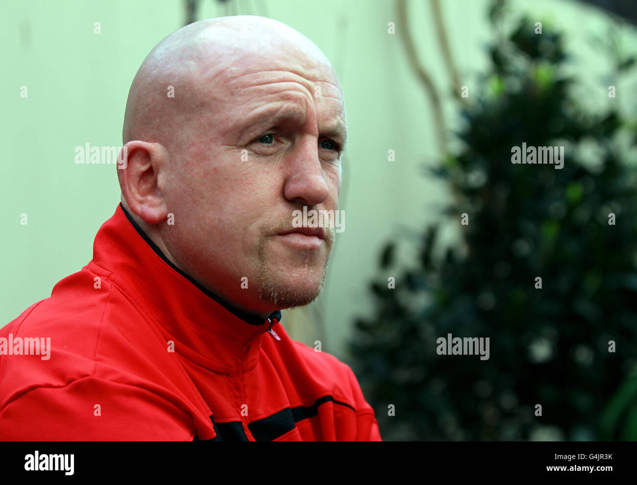 Wales' defence coach Shaun Edwards during a press conference at Sky City Hotel, Auckland, New Zealand. Stock Photo