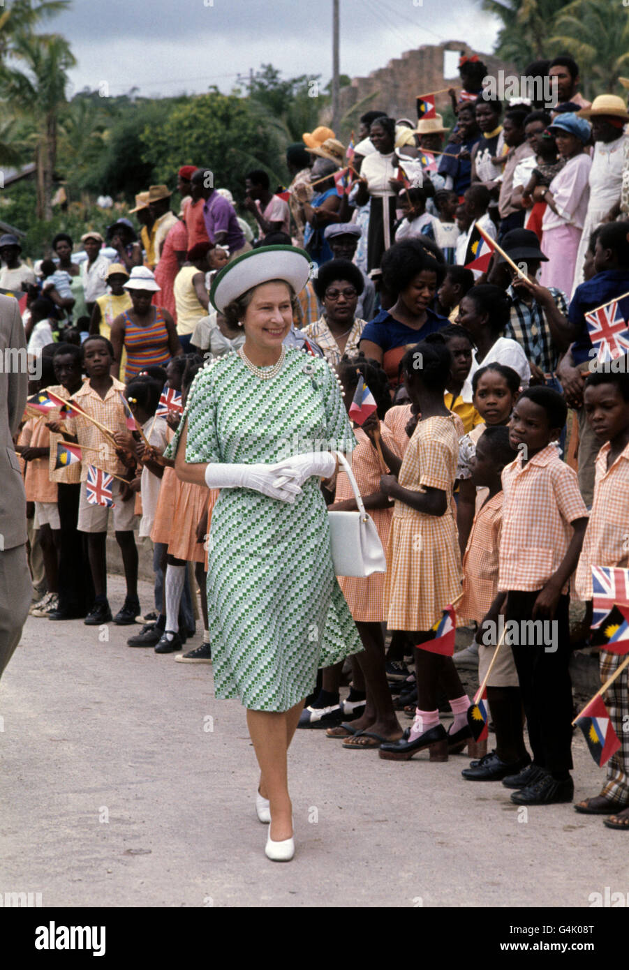 Royalty - Queen Elizabeth II Silver Jubilee - Antigua Stock Photo