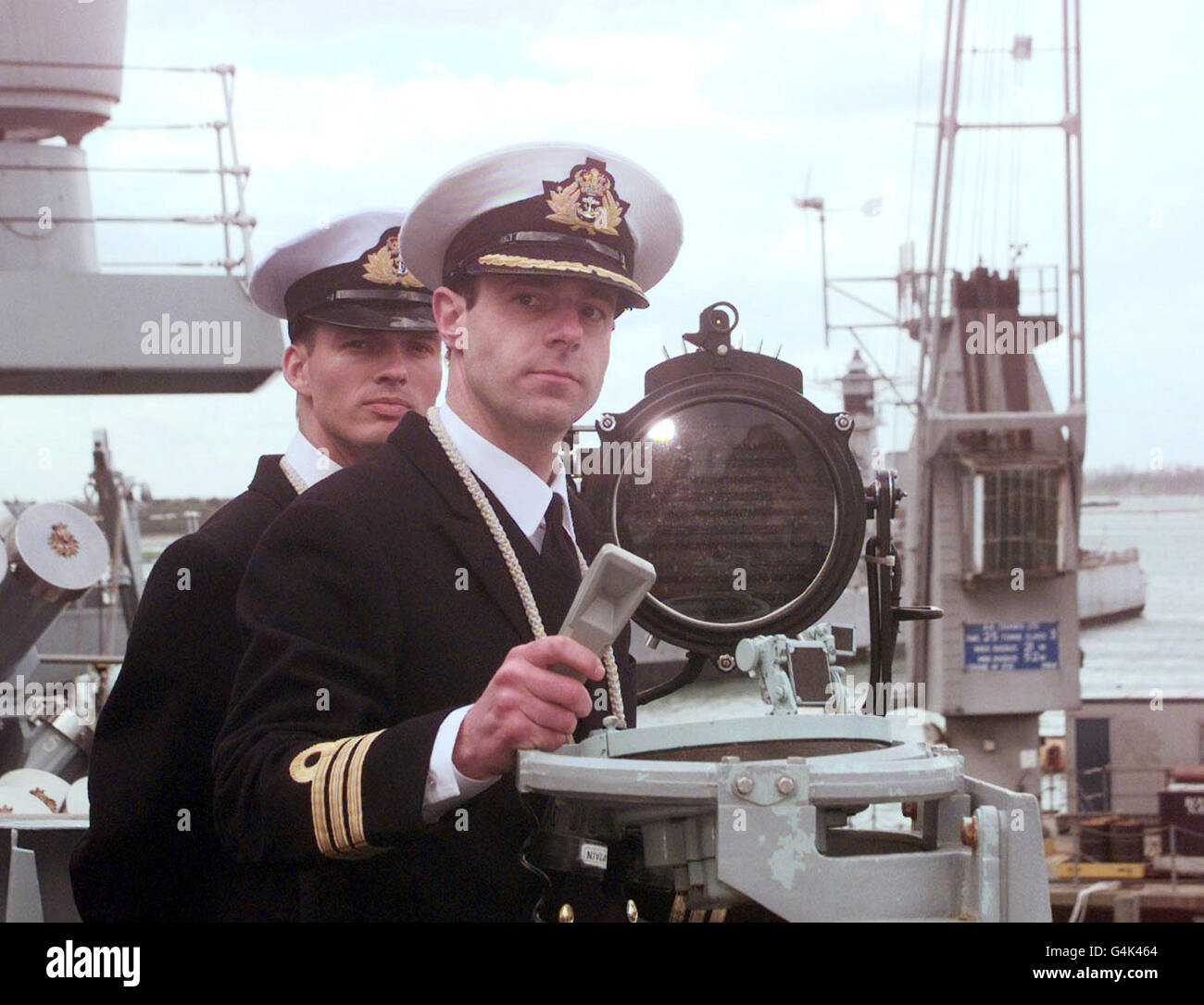 Commander of HMS Grafton Stock Photo