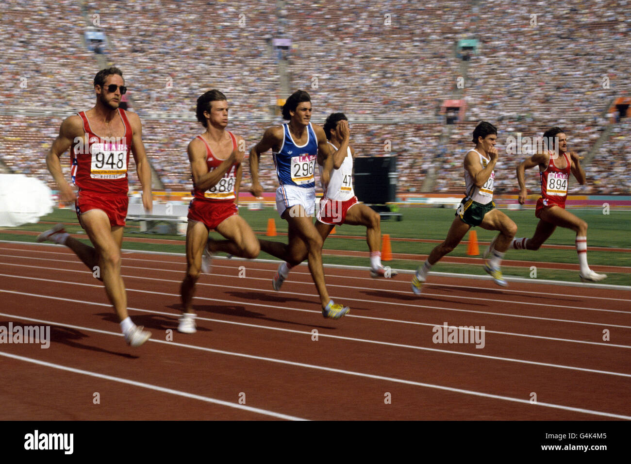 Athletics - Los Angeles Olympic Games 1984 - Decathlon Stock Photo - Alamy