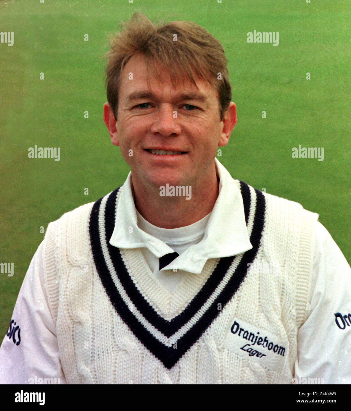 Alan Wells, a member of the Kent County Cricket Team. Stock Photo