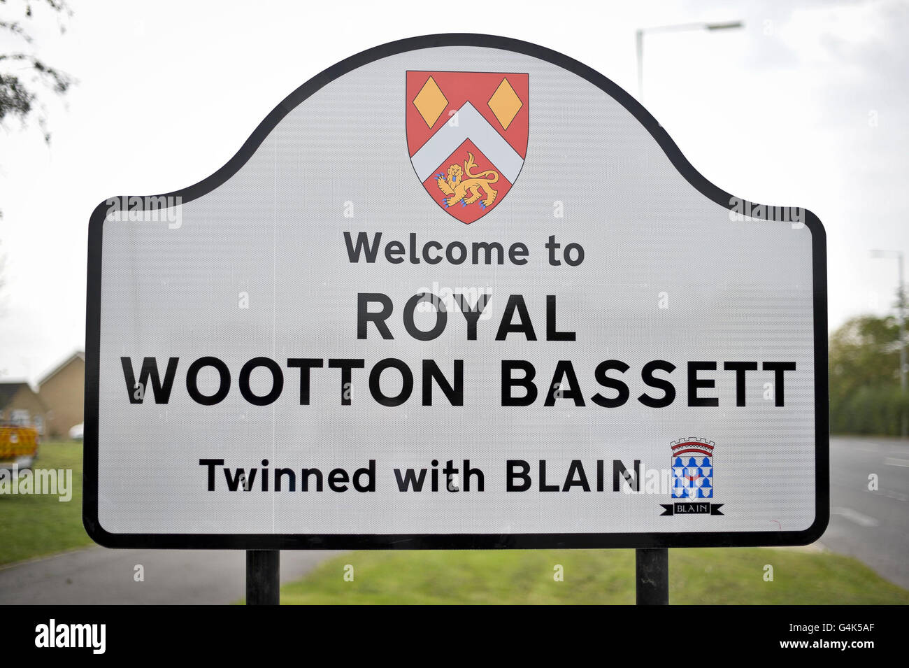 Royal Wootton Bassett signs Stock Photo Alamy