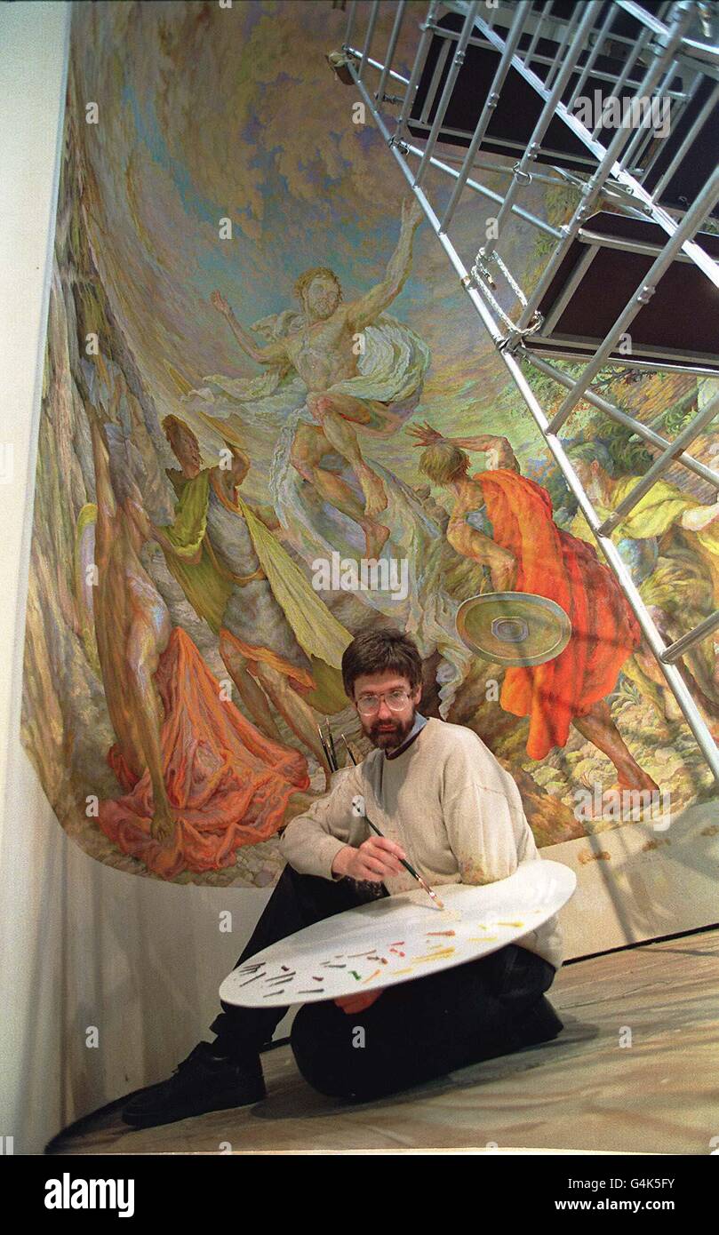 F l full length portrait sitting pallet art religion hires stock photography and images Alamy