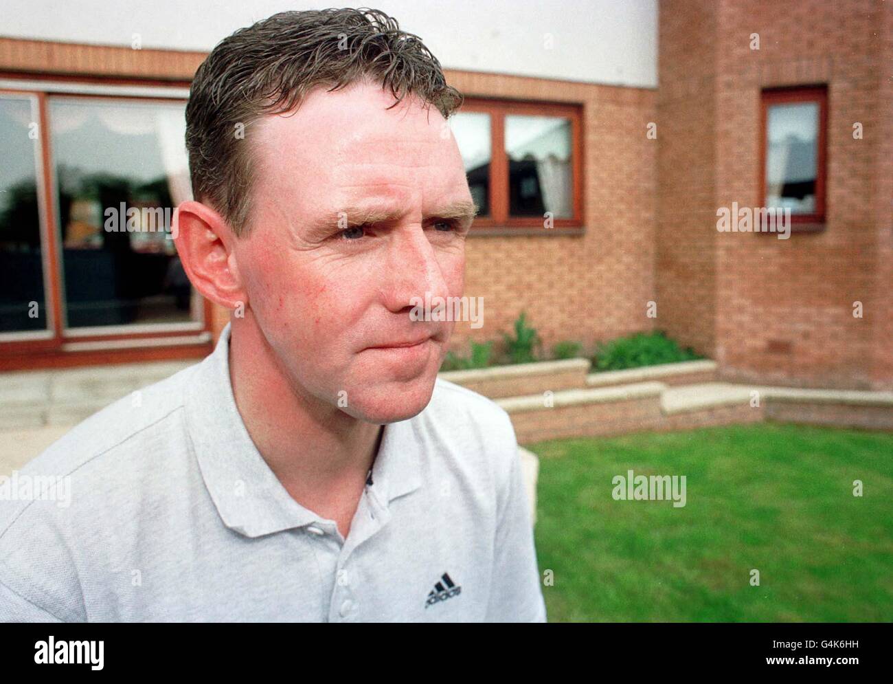 Football referee Hugh Dallas, who was injured by a coin thrown from the stands during the