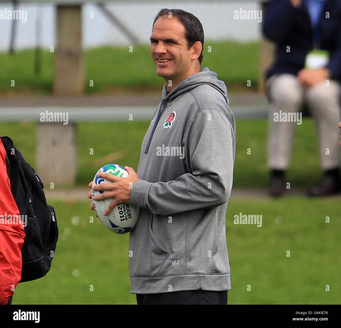 England coach Martin Johnson during a training session at Onewa Domain,  Auckland, New Zealand Stock Photo - Alamy