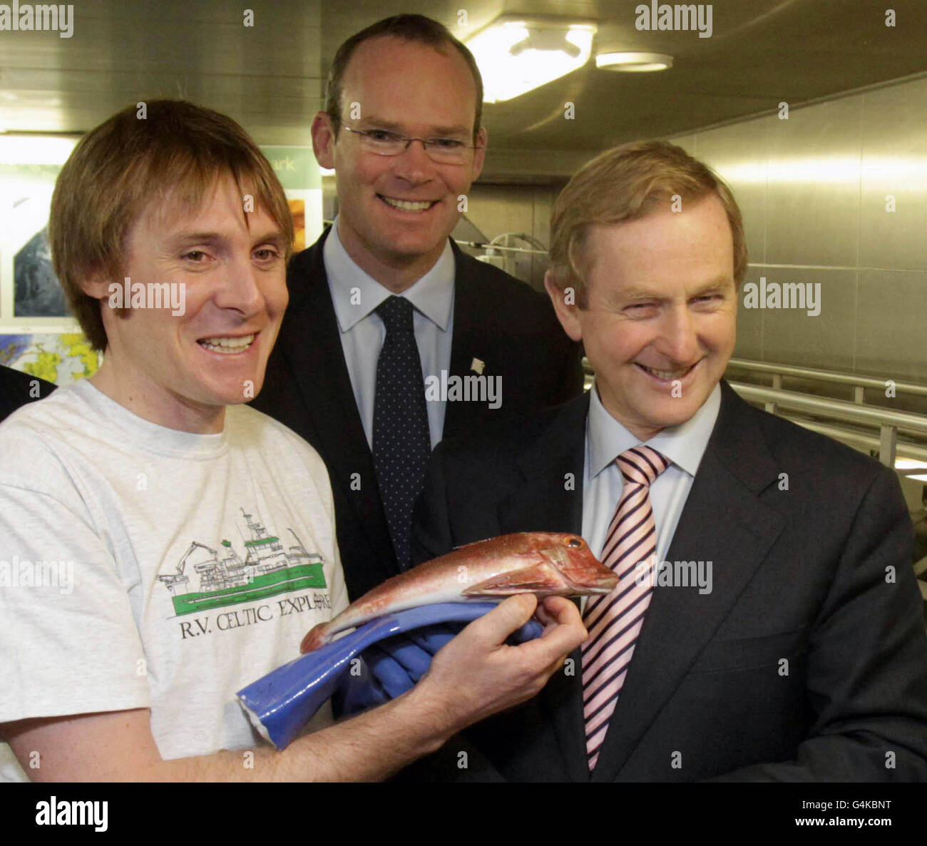 Taoiseach enda kenny right and simon coveney hires stock photography