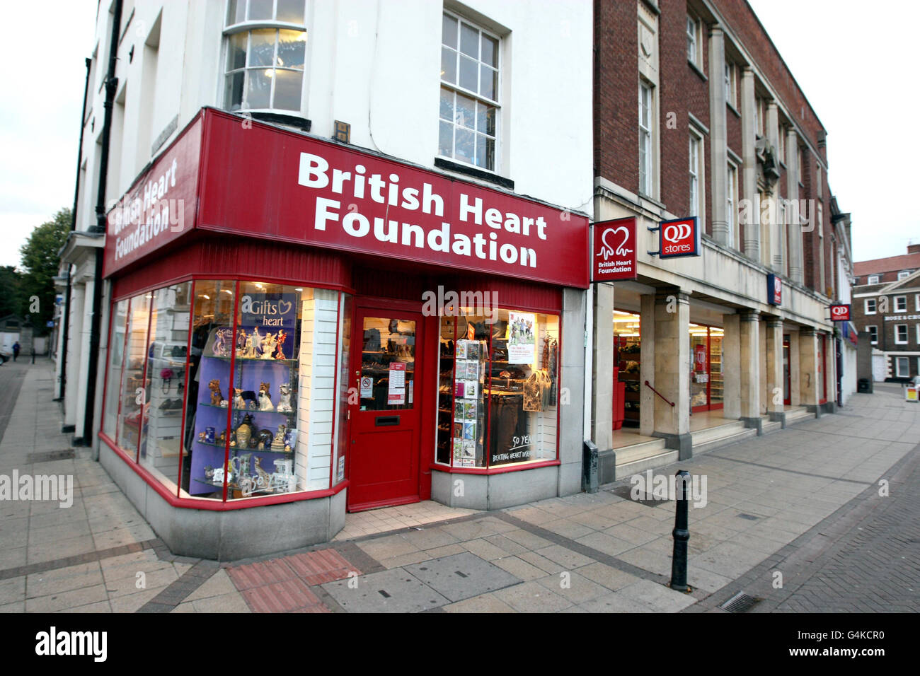 The British Heart Foundation shop in Wisbech, Cambridgeshire where Angela Dawes is a volunteer. Angela along with her husband Dave have won the UK's third biggest lottery prize - more than &pound;101 million brought their ticket. Stock Photo