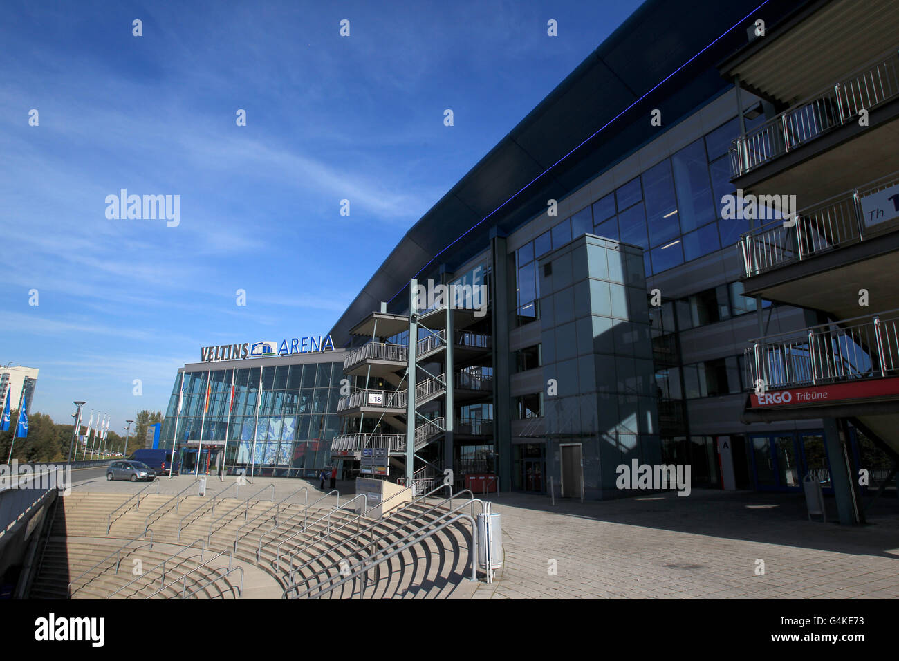 A general view of the exterior of the Veltins Arena, home of Schalke 04 Stock Photo