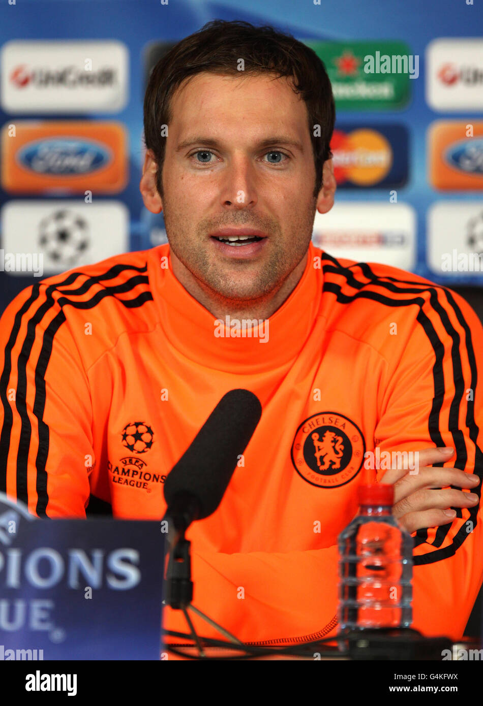 Chelsea goalkeeper petr cech press conference cobham training ground hi