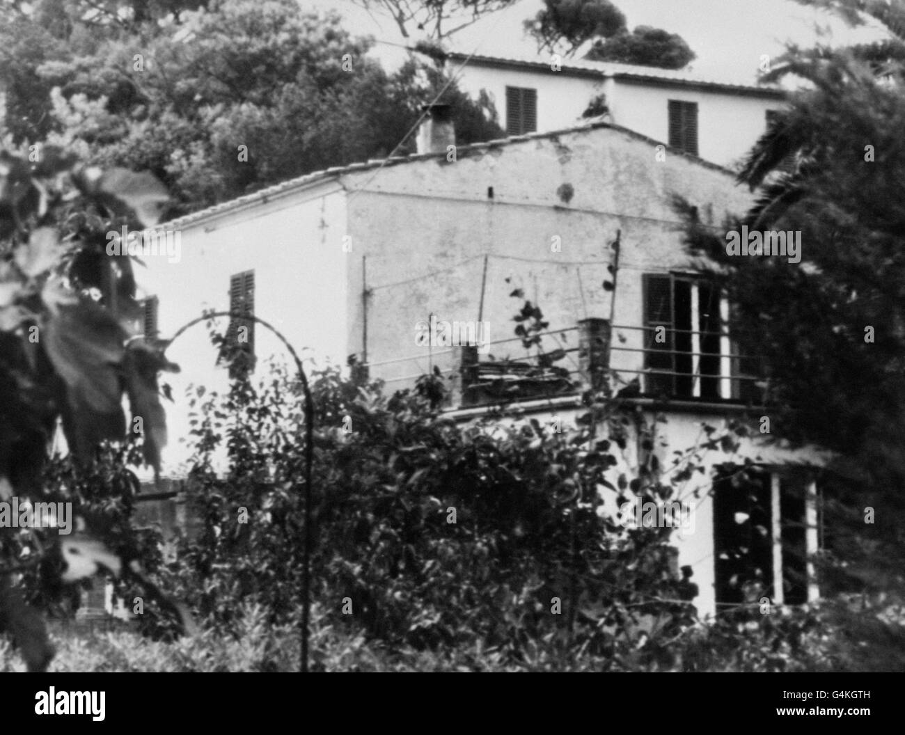 A view of the Cecchini Family's villa in Italy, where nanny Carole Compton was branded a witch and a sorceress who used supernatural powers to start fires. Stock Photo