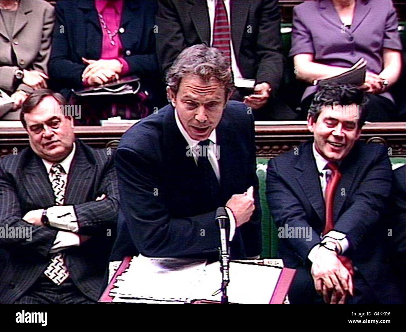 Prime Minister Tony Blair speaking during Prime Minister's Question