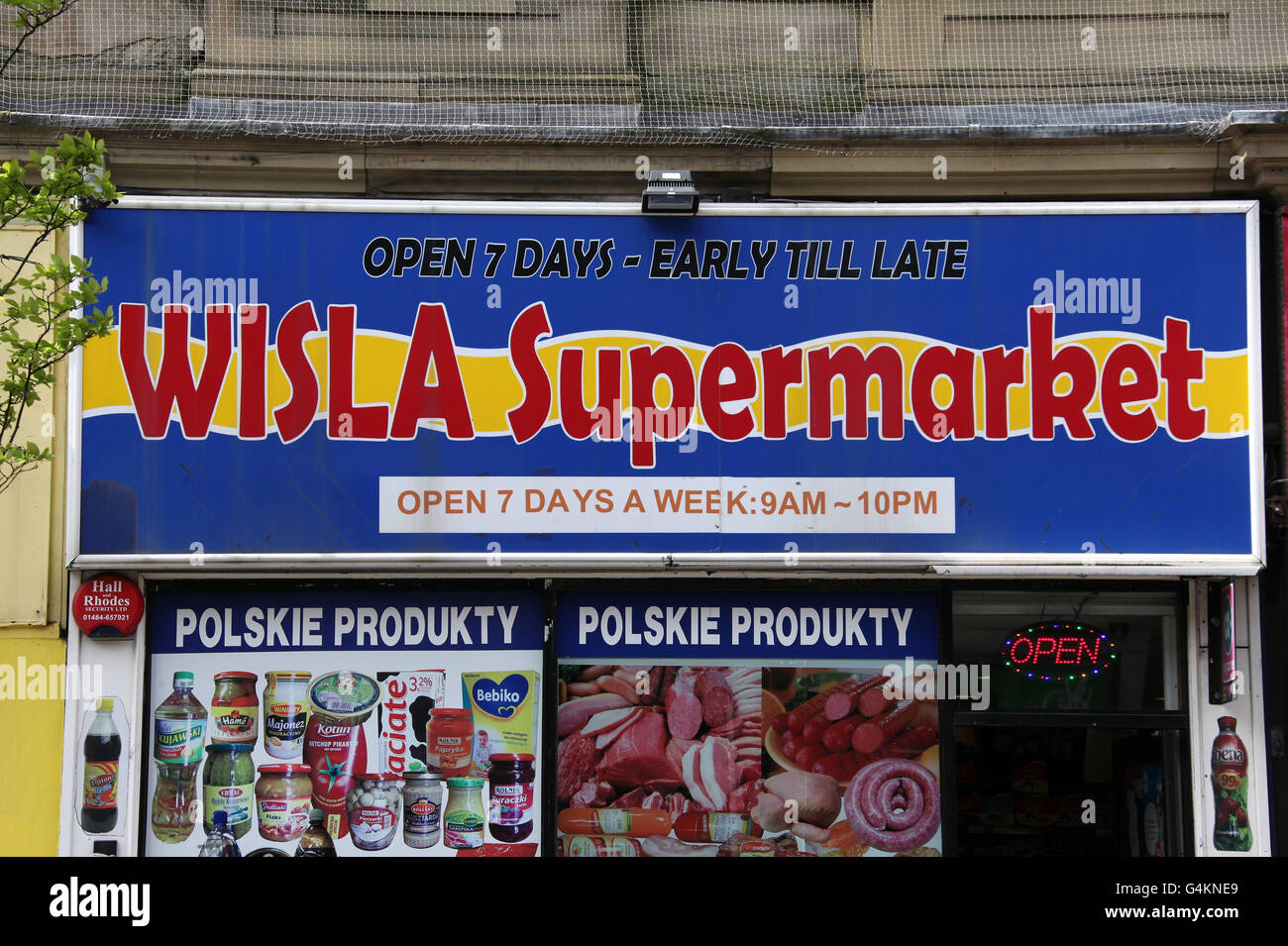 Polish supermarket in Huddersfield Stock Photo
