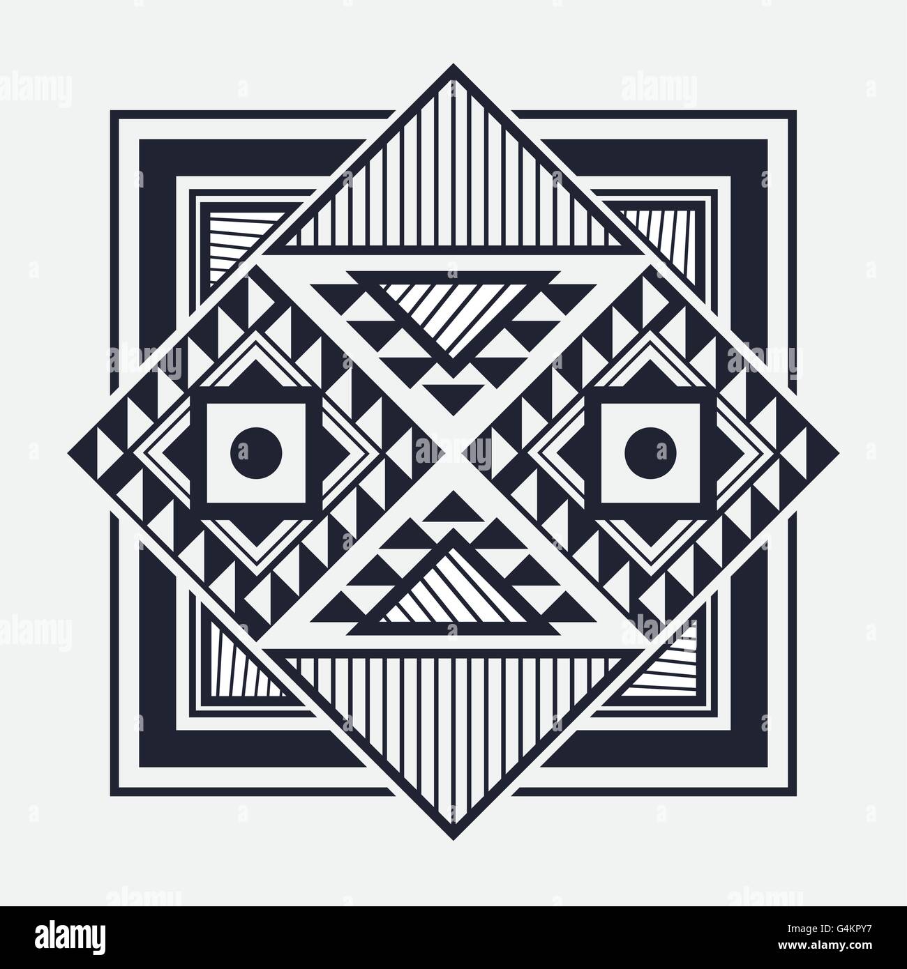 Tribal design. black and white abstract figure. vector graphic Stock ...