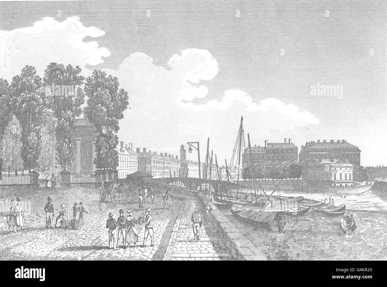 Loire-atlantique: Loire-inférieure: Nantes (1) , Antique Print 1835 