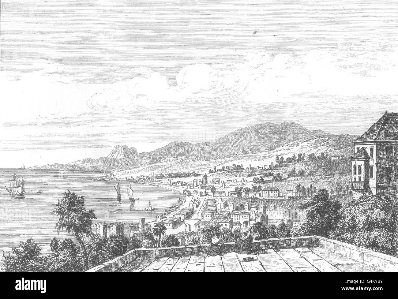 WEST INDIES: Antilles Françaises: Saint Pierre, antique print 1835 Stock Photo