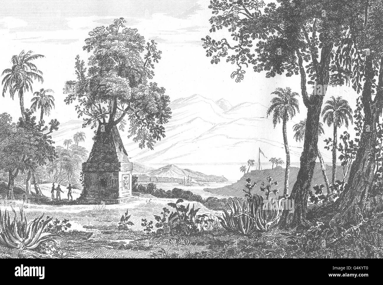 MADAGASCAR: Port Louis dans L'ile Ste. Marie, antique print 1835 Stock Photo