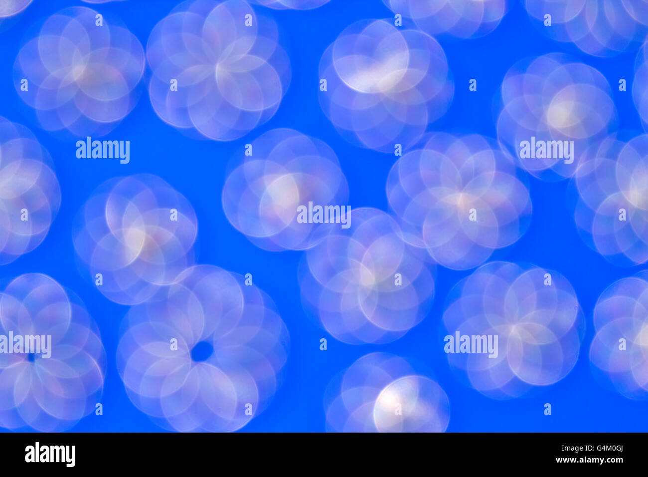 Abstract  blurred circles on blue background.Element of design. Stock Photo