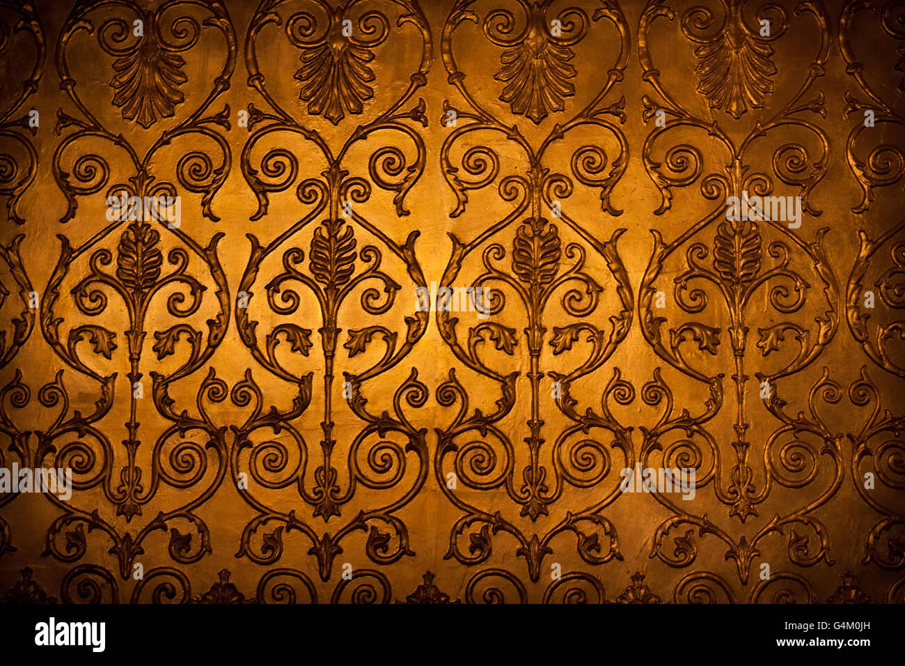 Antique decorative wall ornament in a palace Stock Photo
